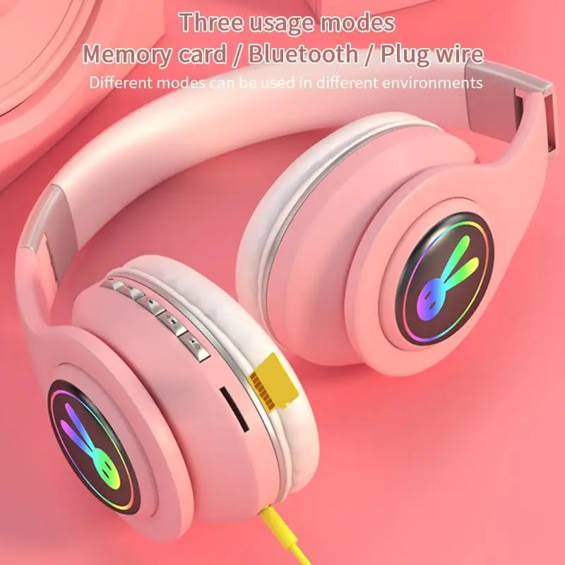 Wireless Bluetooth 5 0 Music Earphone Cute Bluetooth Headset Support Radio Bluetooth Headset