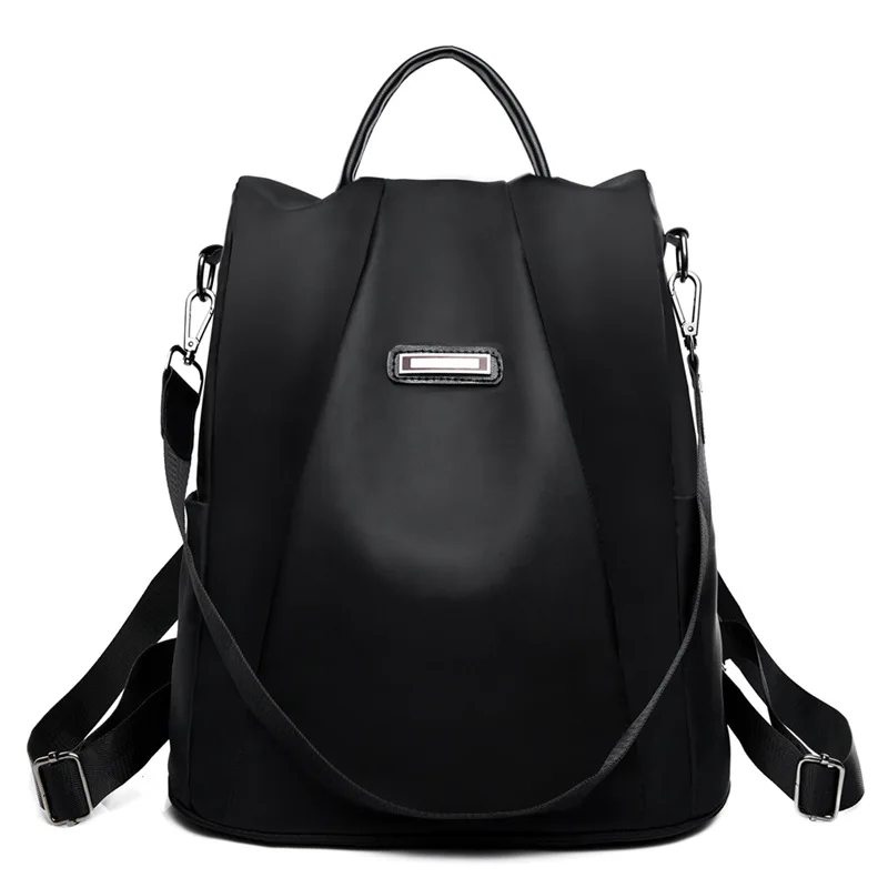 Black large Рюкзак женский Оксфорд модный рюкзак - Цвет: Black large