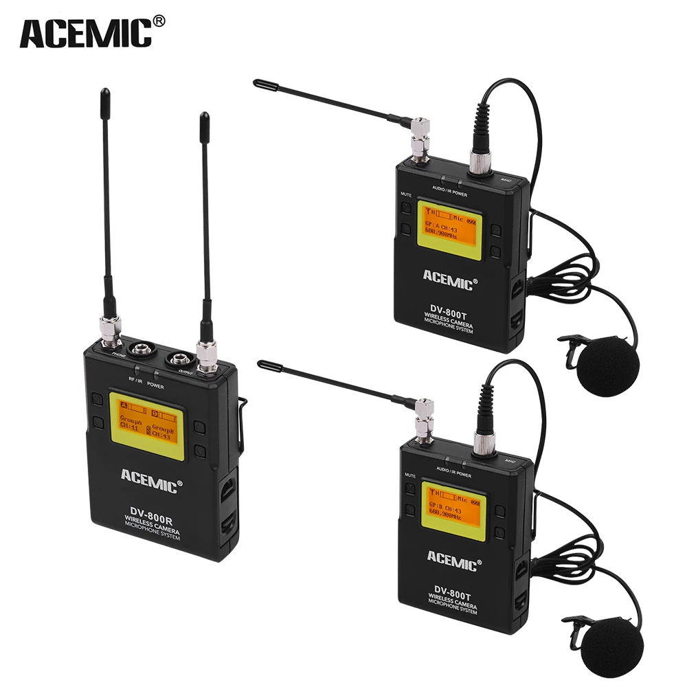 

Wireless Camera Microphone System DV-800T Video Microphone Mic for Canon Nikon Sony DSLR Camera DV Recording