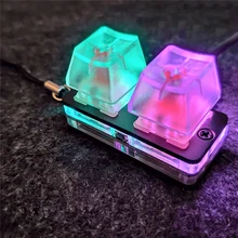 Mini gaming teclado mecânico jogo de música toque roda eixo testador teclado do jogo com chaveiro para simpad nano osu