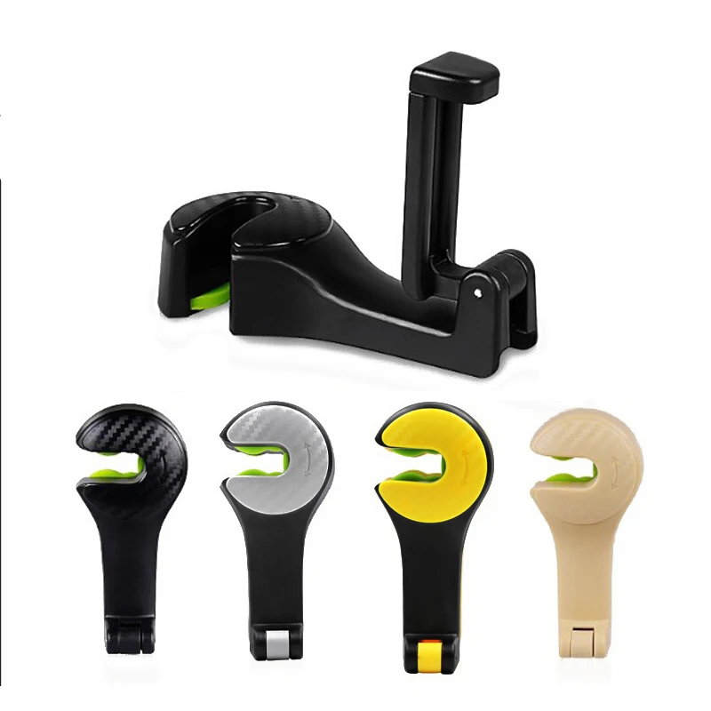

Phone Holder Car Seat Phone Holder Seat with Head Rest Hook Hanger Cell Stand Clamp Tool Mobile Rotatable