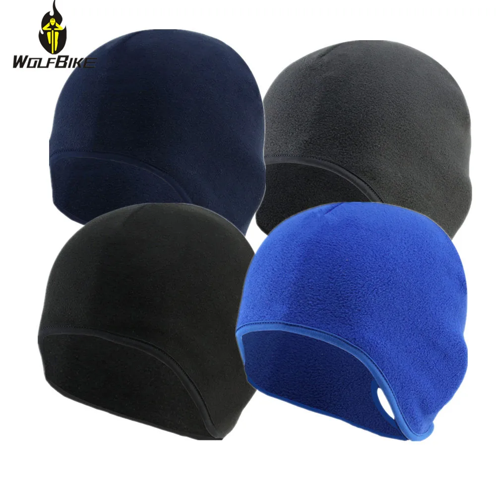 

Thermal Fleece Winter Mens Cycling Helmet Inner Cap Wind Hat Thick Bicycle Bike Racing Ski Under Helmet Warm Lining Caps