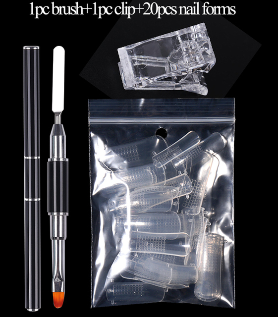 Gel Quick Building Mold Tips Nail Dual Forms Finger Extension Nail Art UV extension Easy Find Nail Tools