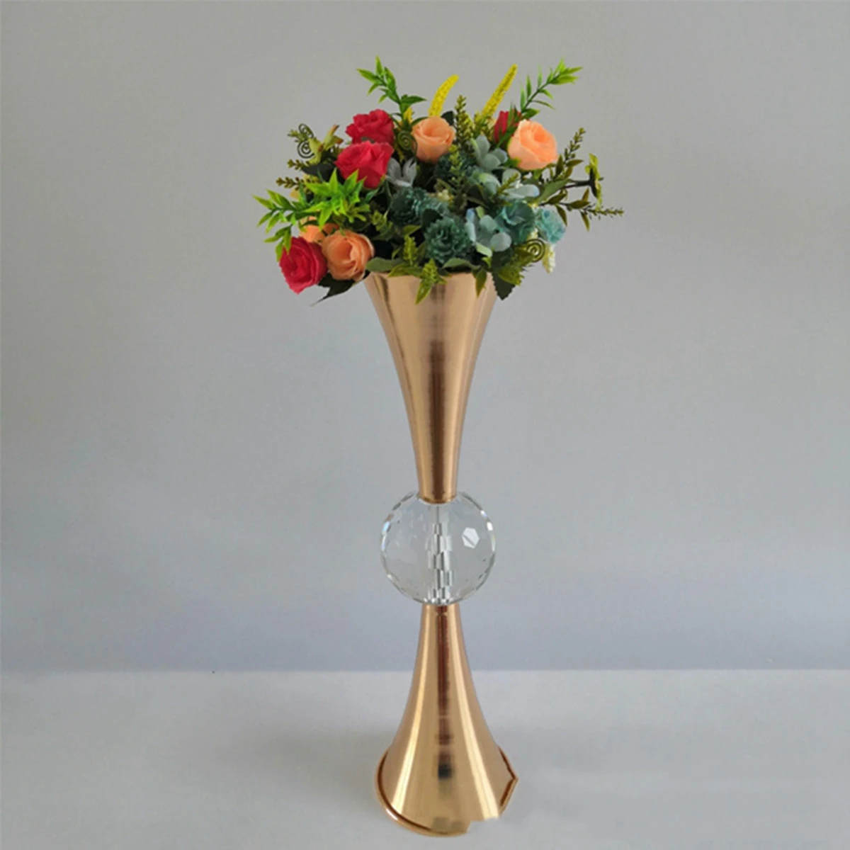 

14pcs)new design gold vase for wedding centerpiece decoration AB0212