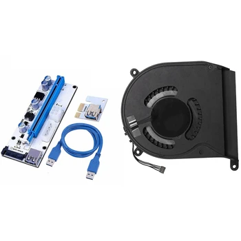 

HOT-Ver 008S Pci-E Riser Express 1X to 16X USB 3.0 Ie Mining Extension Cable & BAKA0812R2UP001 DC12V 0.50A Cooling Fan