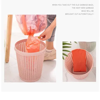 

Home Creative Living Room Bedroom Trash Can Debris Storage Hollow Trash Can