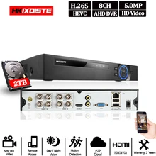 8-канальный AHD видео двухсторонний аудио рекордер H.265+ 5MP 4MP 1080P 8CH 6 в 1 гибридный видеорегистратор Wifi XVi TVi CVI IP NVR для CCTV AHD PTZ камера