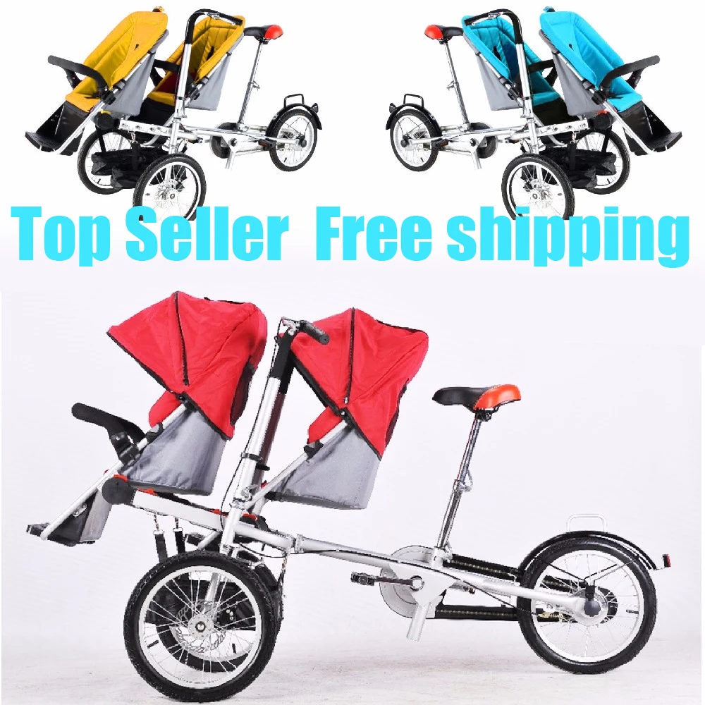 

taga twins nucia double baby mum stroller tricycle bike