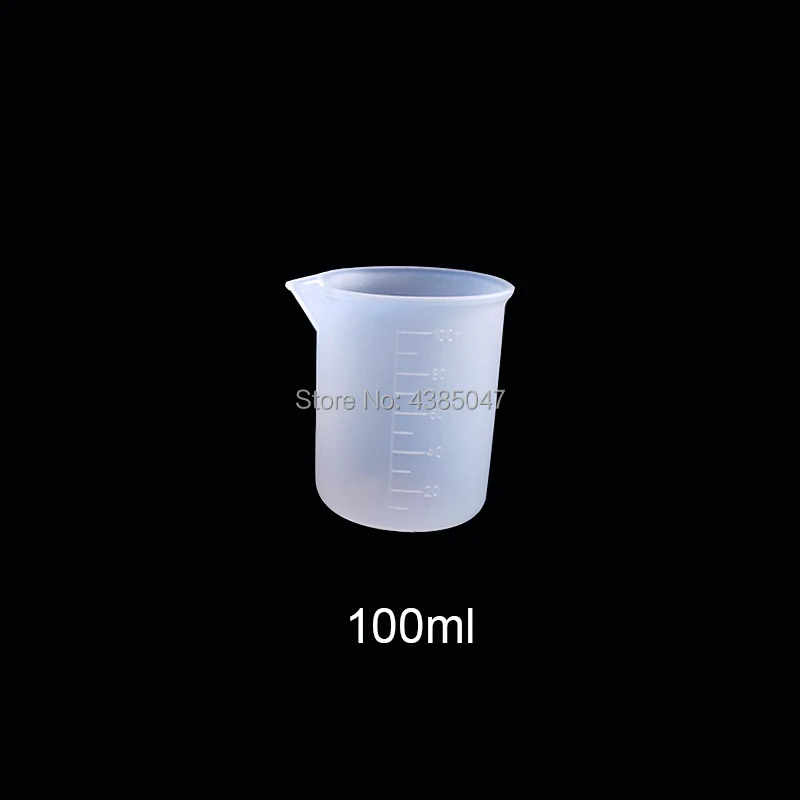 100/250/350/750ml одноразовые силиконовый мерный стаканчик клей измерительный инструмент ювелирные весы смолы формы для изготовления ювелирных изделий инструмент - Цвет: 100ml