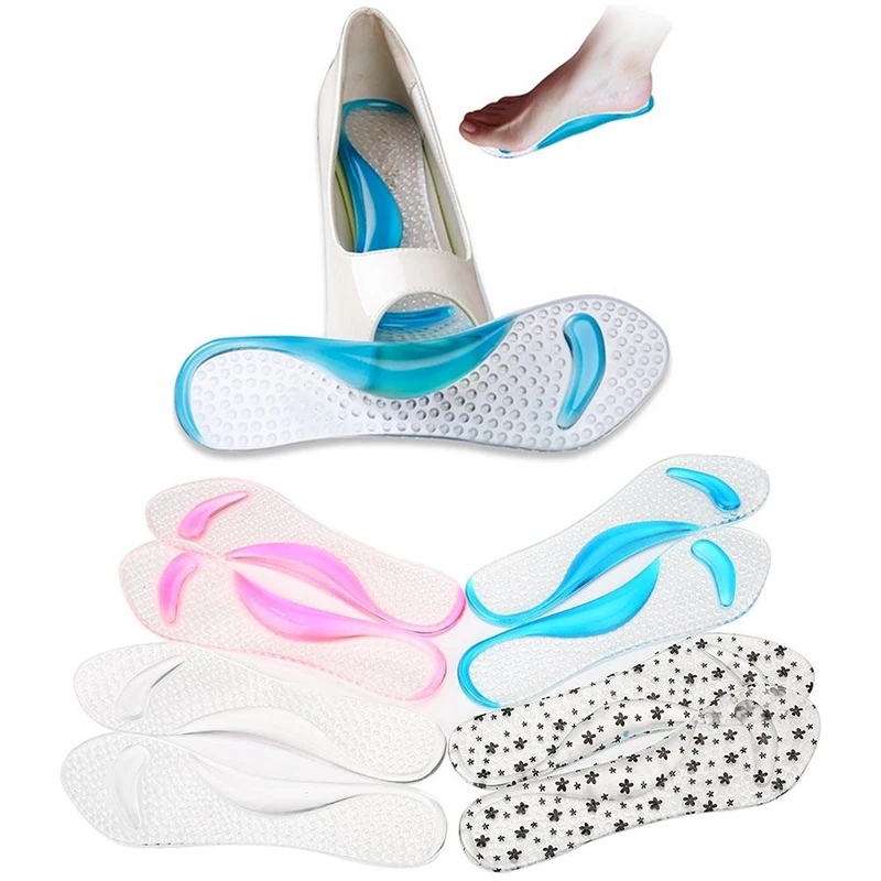 Soft Women Non-Slip High Heel Arch Cushion Support Silicone Pads Insole