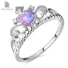 Bague Ringen серебро 925 ювелирные изделия Новые горячие продажи кольца для женщин Opel Crown Свадьба День рождения Празднование памятный подарок