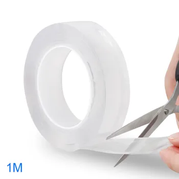 

1 PCS Multifunctional Double Sided Tape Nano Transparent No Trace Acrylic Magic Tape Cleanable Reuse Waterproof Adhesive Tape