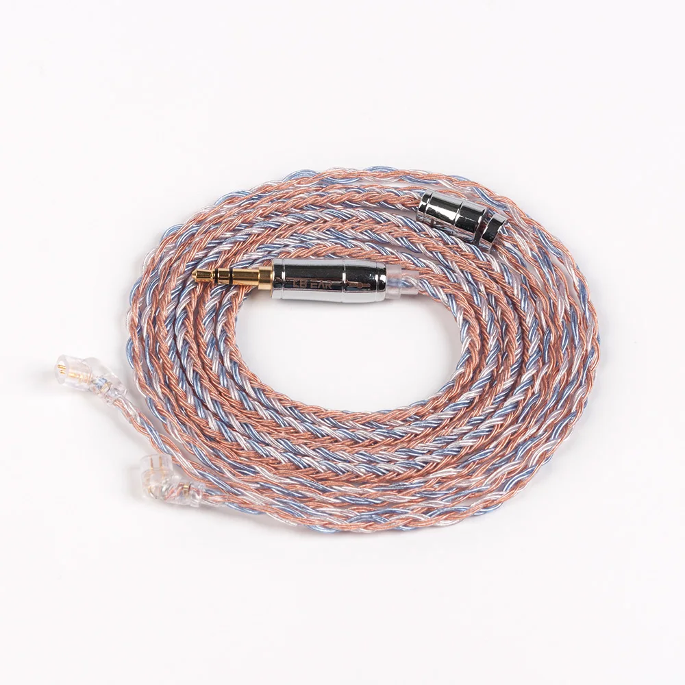 AK KBEAR 16 Core Upgraded Silver Plated Copper Cable 2.5/3.5/4.4MM With MMCX/2pin/QDC TFZ Connector For KZ ZS10 ZSN Pro AS16 ZSX