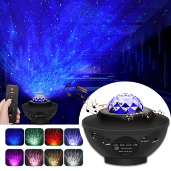 

Colorful Starry Sky Projector Blueteeth USB Voice Control Music Player LED Night Light USB Charging Projection Lamp Kids Gift