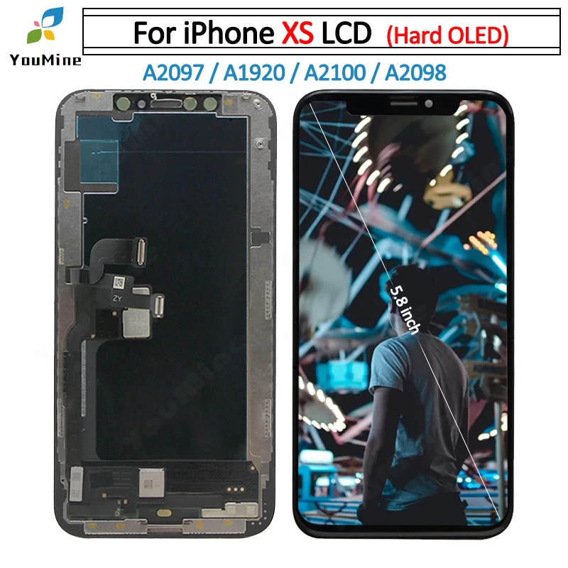 

AAA Quality For iPhone Xs LCD Replacement A2097A1920 A2100 LCD Display With Touch Screen Digitizer Assembly for iphone X S lcd