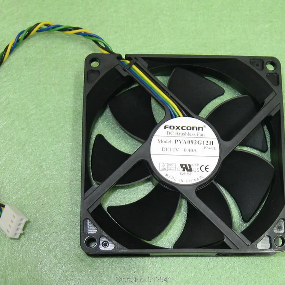 B28b Foxconn PVA092G12H 9225 92 мм x 25 DC бесщеточный ШИМ кулер охлаждающий вентилятор 12 В А 4