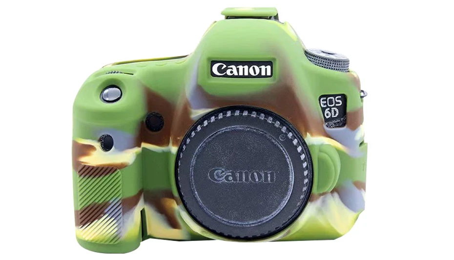 Армейский зеленый CAENBOO для Canon EOS 6D сумка для камеры Мягкий силиконовый резиновый защитный чехол для корпуса чехол для Canon EOS 6D черная цветная сумка - Цвет: Армейский зеленый