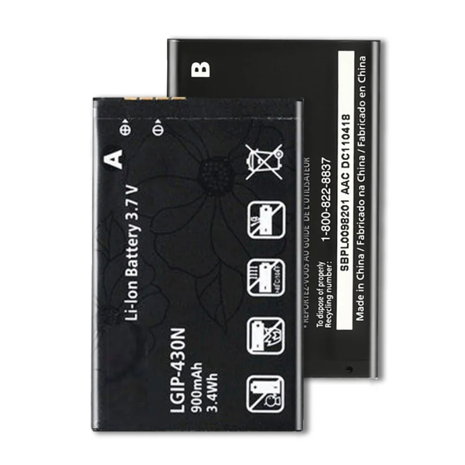 Аккумулятор для LG Cookie Fresh GS290 GW300 LX290 LX370 LGIP-430N900mAh LGIP MT375 GM360 430N | Мобильные телефоны и