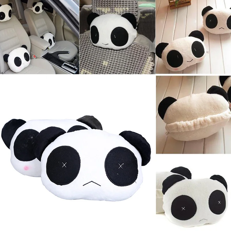 

1Pcs Cute Lovely Panda Pattern Car Seat Neck / Head Pillow Soft Back Cushion Headrest
