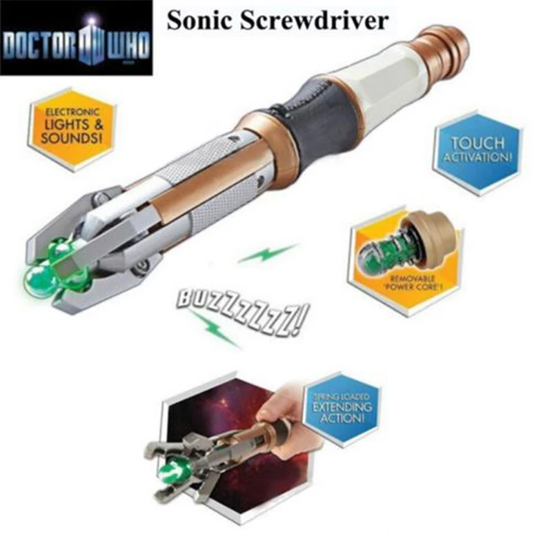 New 12th Screwdriver Cospaly Light&Sounds Official Sonic Toys Doctor Dr.WHO Collector Action Figure Toy