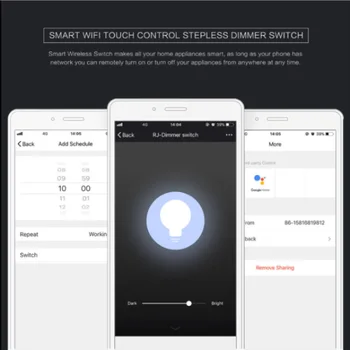 

Touch Switchl TUYA/Smart Life APP Dimmer Switch For Alexa AC100-240V 50 / 60Hz