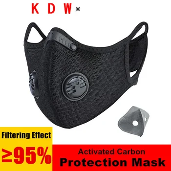 

Men Women Half Face Mask with Activated Carbon Filter Anti-Pollution PM2.5 Outdoor Face Cover Mask k Mascaras de proteccion