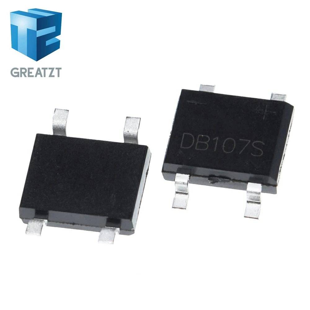 10PCS SMD DB107 DB107S 1A 1000V Single Phases Diode Rectifier Bridge diode bridge rectifier rectifier diodes electrical rectifier diodes