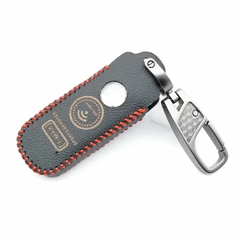 

High Quality 100% Leather Motorcycle Modified Remote Keychain Key Case Bag Cover for Yamaha TMAX 530 DX SX motorcycle 2017/2018