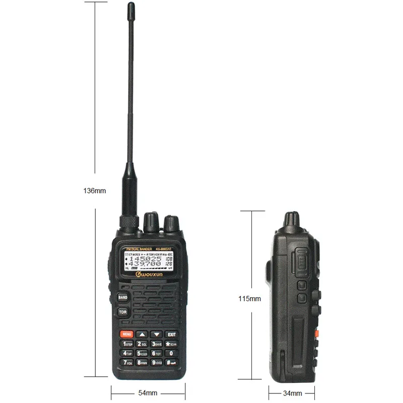 2 шт. Wouxun KG-889 Водонепроницаемый портативная рация VHF: 136-174/216-280 МГц UHF: 400-520 МГц Двухзонный модуль подключения к хосту CB радио двухстороннее