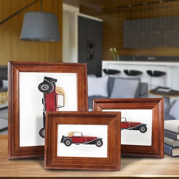 

Retro Style Photo Frame Family Kids Picture Frame Wooden Frame For Bedroom Living Room Decor Porta Retrato 6/7/10 Inch Sizes