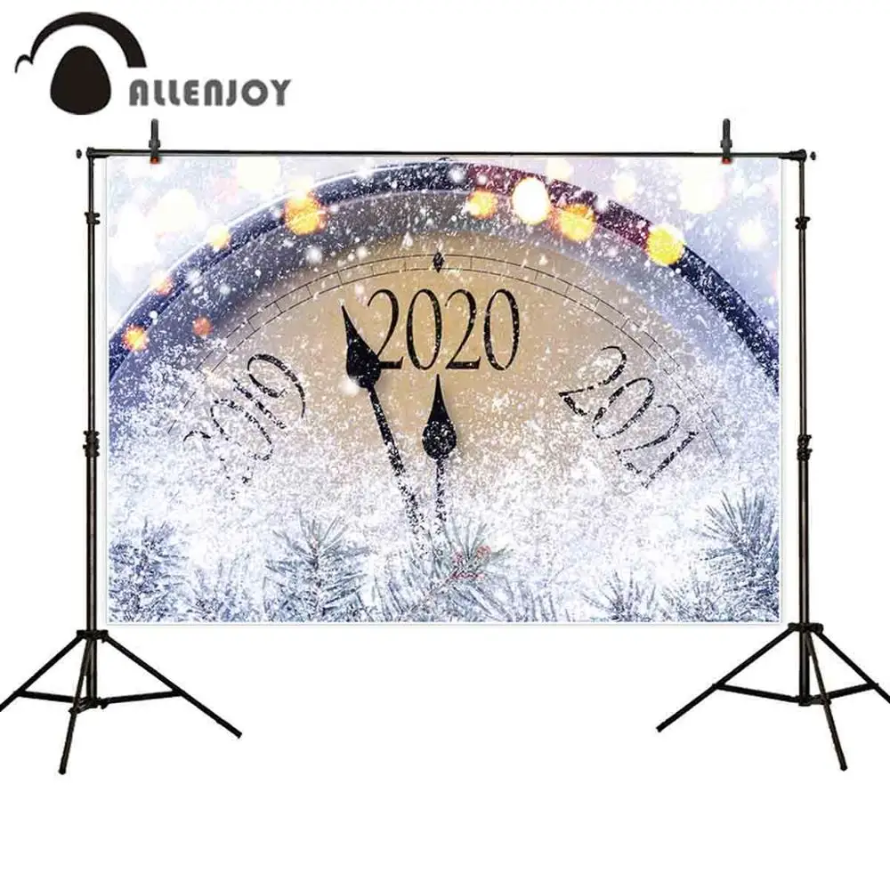 Allenjoy New Year Event Supplies Winter Snowflake Cedar Leaves Clock Pointer 2012 Bokeh Photocall Christmas Festival Party Decor | Дом и сад