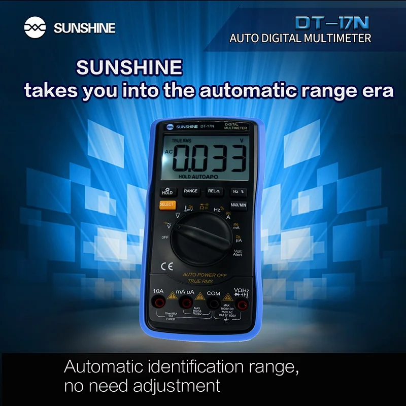 SUNSHINE DT-17N Auto Range LCD Display Multimeter Digital Multimeter Automatic Digital Instrument Tester for Repair Tools