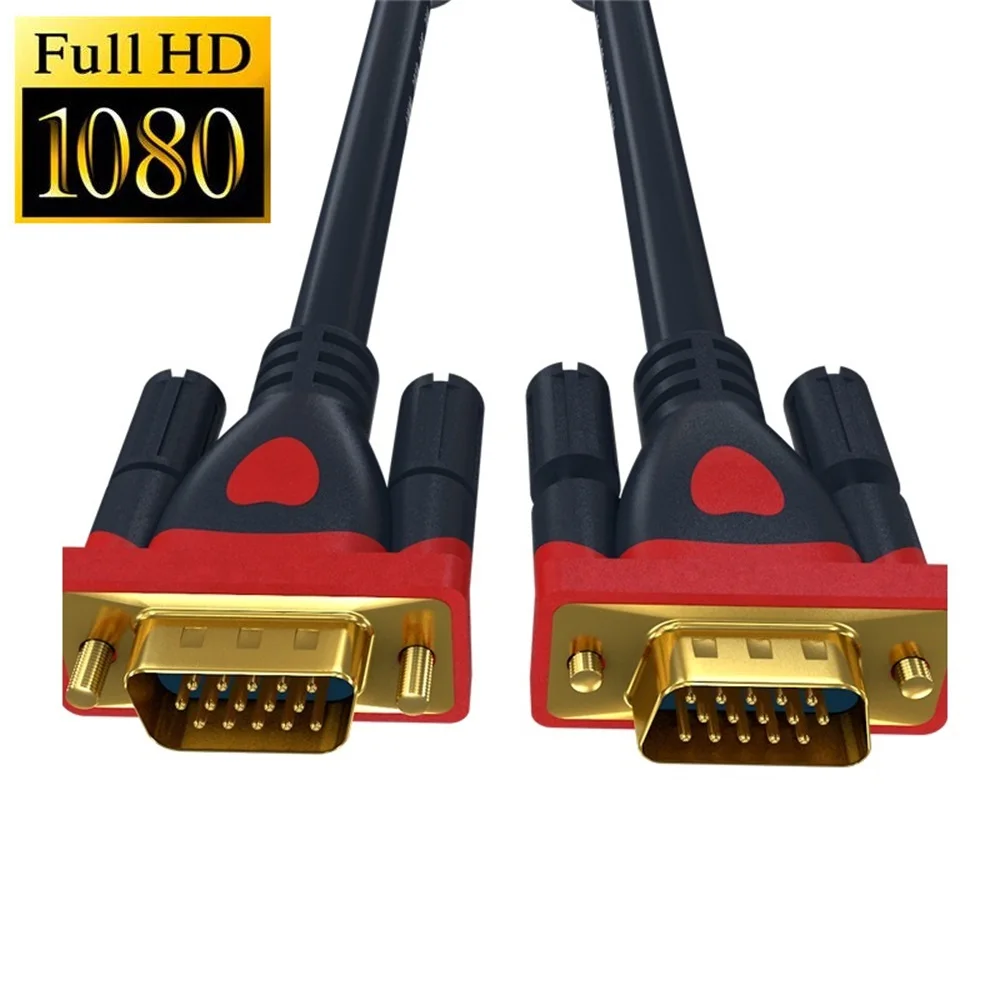 VGA кабель 1080P мужчин и компьютерный монитор Удлинительный 1 5 m/3 m/5 m/10 m/15 m для HDTV ПК