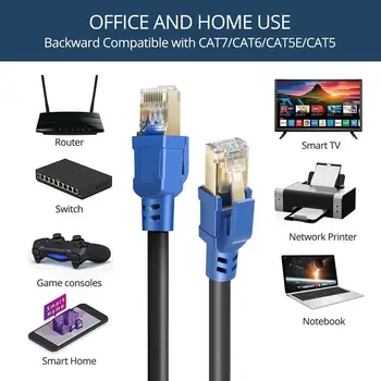 

RJ45 to 8P8C Male to Male Gold Plated Shielded 2GHz Cat8 Network Connector Cable Perfect Connection to Workstations Xbox