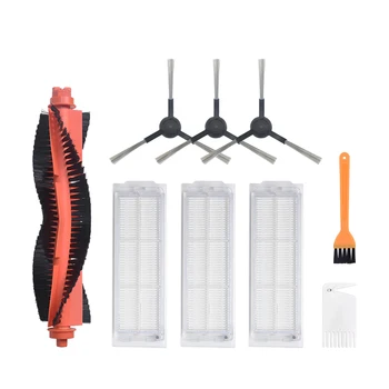 

3 Side Brush + 1 Roller Brush + 3 Filter Net for Xiaomi STYJ02YM Robot Vacuum Cleaner Replacement Parts Accessories