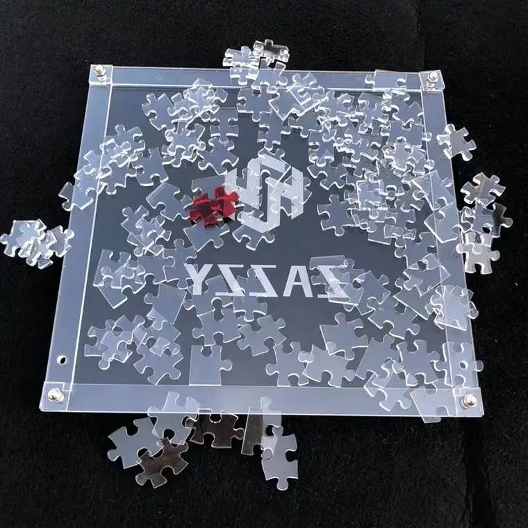 Nightmare level puzzle transparent 109 pieces of pure white dark hell puzzle super stress relief Puzzle Children's puzzle gift 1