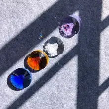 4 шт./лот, цветная Хрустальная Призма, круглая стеклянная люстра, хрустальные детали, подвесной светильник, шар, защита от солнца, домашний декор