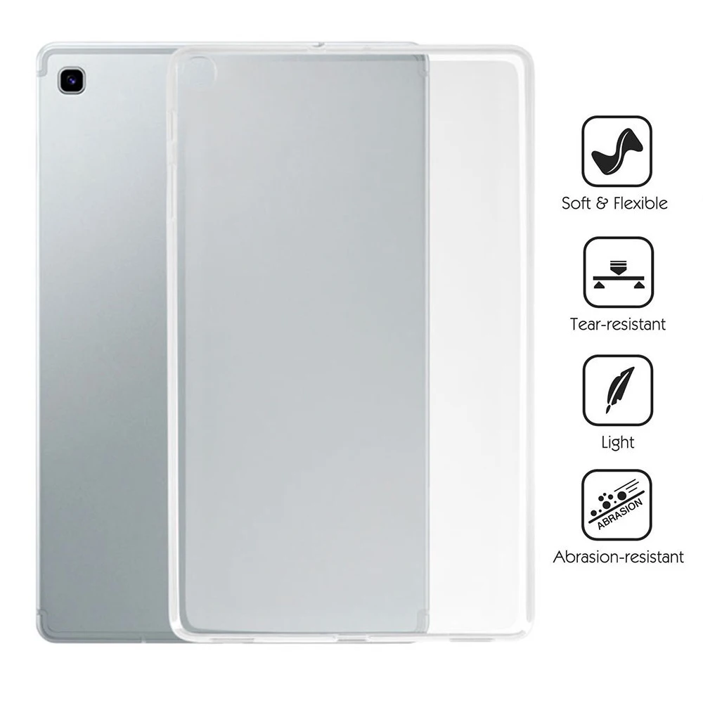 

1 PC TPU Protective Cover Shockproof Shell Ultra Slim Transparent Soft Case For Samsung Galaxy Tab A 8.0 10.1 10.5 S4/S5e
