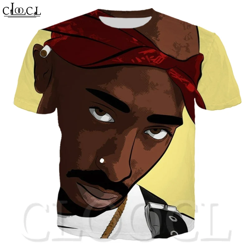 Футболка Rapper 2pac с Тупаком для мужчин и женщин Повседневная рубашка 3D принтом