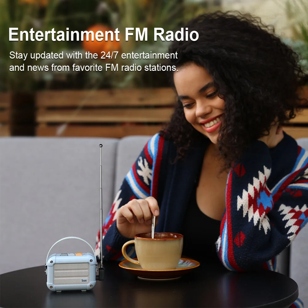 Divoom Macchiato bluetooth wireless portable speaker with FM radio TWS Function gift package support IOS and Android system Divoom Macchiato bluetooth wireless portable speaker with FM radio TWS Function gift package support IOS and Android system
