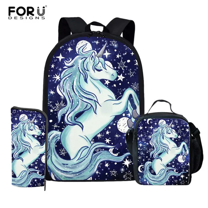 FORUDESIGNS/школьная сумка с рисунком лошади для девочек; детский ортопедический рюкзак; школьная сумка; Mochila Escolar - Цвет: Z3814CGD