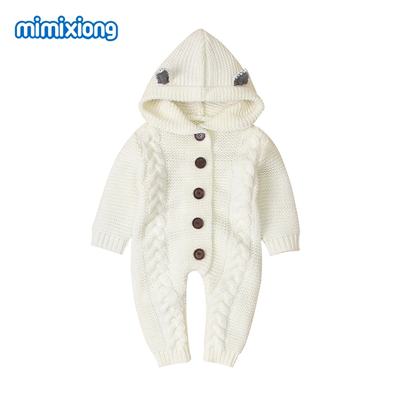 Baby Rompers Knitted Clothes Bunny Cartoon Newborn Girl Boys Jumpsuits Outfits Long Sleeves Toddler Infantil Kids Overalls 0-18M