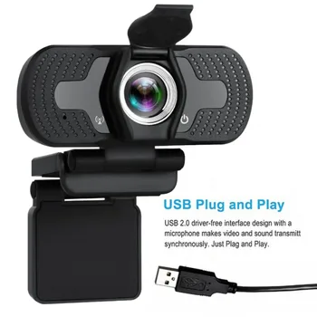 

1080P Full HD USB Webcam For PC Desktop Laptop IP Web Camera With Microphone Consumer Camcorders 2020