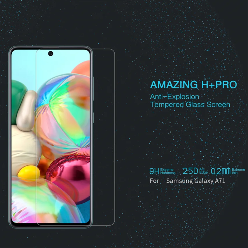 Закаленное стекло NILLKIN Amazing H + Pro для Samsung Galaxy A71 Защитная пленка экрана 2.5D