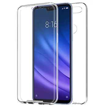 

TBOC case for Xiaomi Mi 8 Lite Mi8 Lite [6.26 "]-Case Clear Full [Silicone TPU] Double Face [360 Degree] Mobile