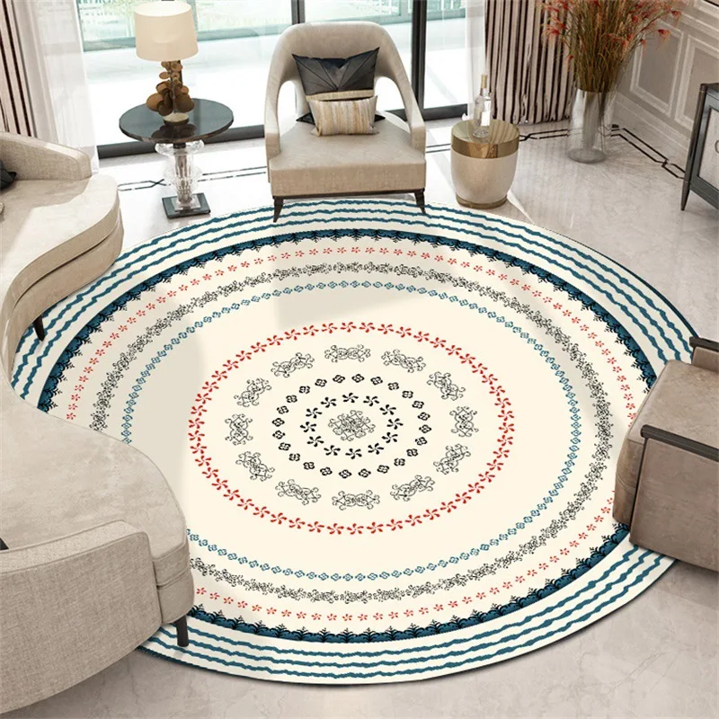 Персидский марокканский стиль круглые ковры для гостиной ретро этнические спальни ковры и ковры Мандала напольный коврик кабинет журнальный столик