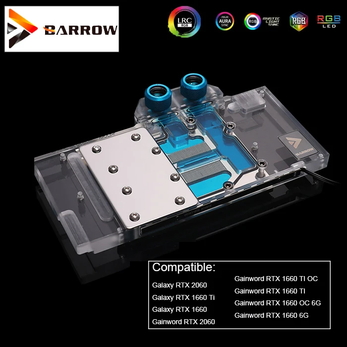 #^Special Price Barrow gpu water block fit for Galaxy RTX 2060,Galaxy RTX 1660 Ti,Gainword RTX 2060/1660 TI OC 6G VGA Cooler BS-GAG2060-PA