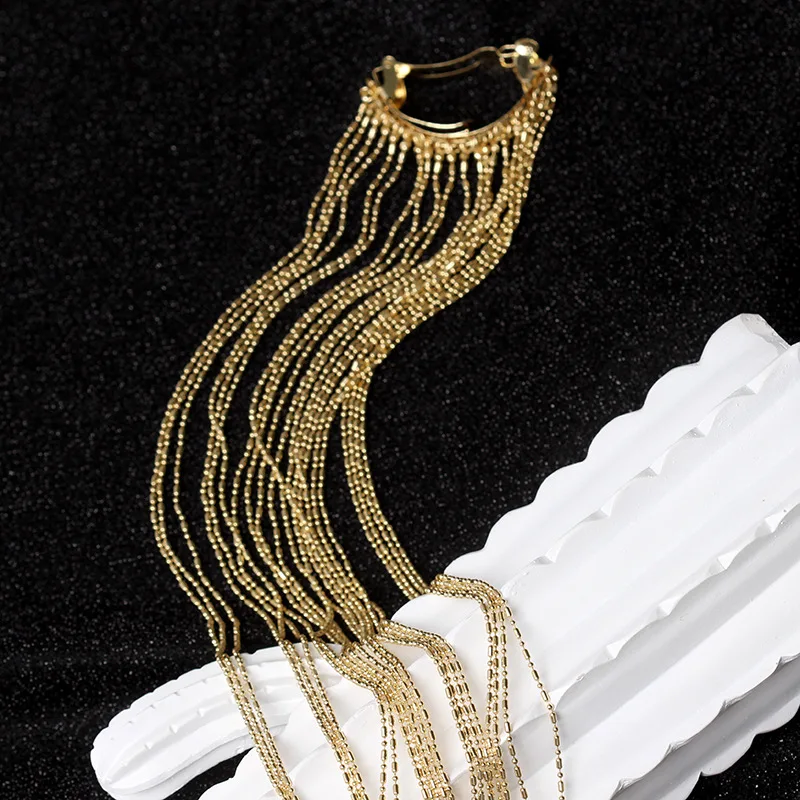 стразы на волосы Full Rhinestone Hair Clips For Women Girls jewelry Long Hair Clip Tassel заколка для волос accessoire cheveux