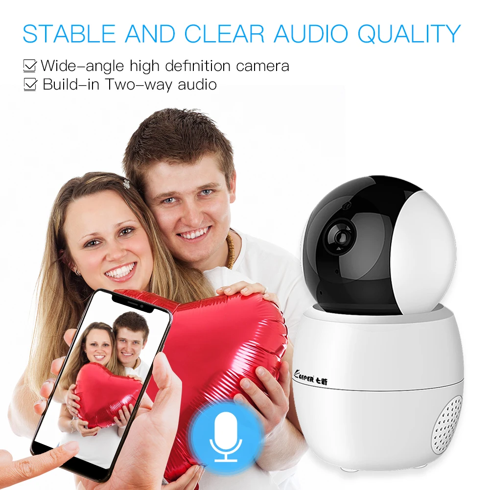 Tuya Smart Camera WiFi Security Rotating Camera HD 1080P Network Two-way Audio IP Camera Work with Google Assistant