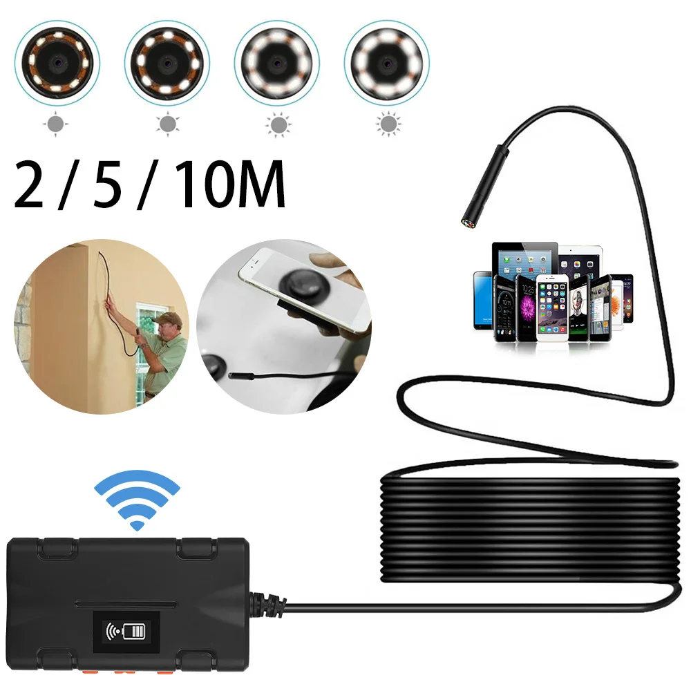 

8mm Wifi Endoscope Camera 1080P HD Flexible Waterproof USB Endoscope Camera Inspection Borescope For iphone IOS PC Smartphone